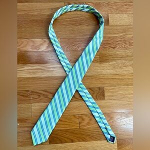 NWOT IZOD Striped Blue Green White Tie